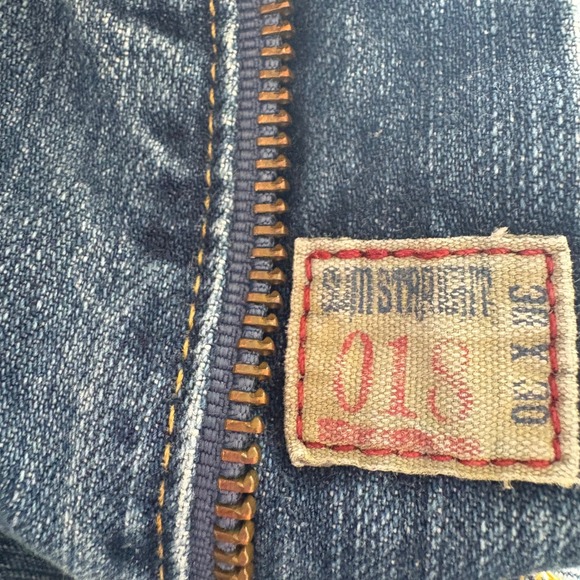 Polo Ralph Lauren Mens 018‎ Slim Straight Jeans 38x30 (38x27) Distressed Denim - Picture 10 of 10